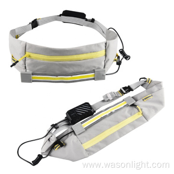 New Waterproof TYPE-C Rechargeable Running Led Waist Bag Pack Outdoor Sports Belt Bag Night Warning Visible Fanny Pack Light